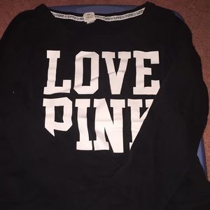 PINK Victoria’s Secret Black Crewneck